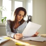 documentos mujer computadora llave