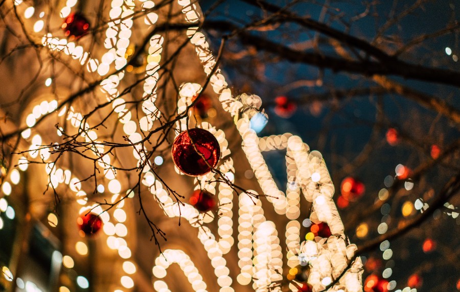 navidad en la ciudad llave luces esferas